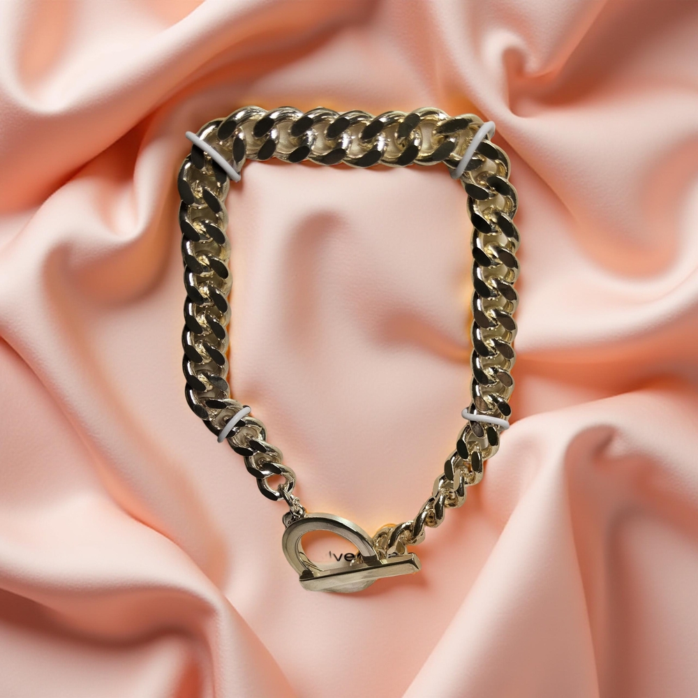 New And Now This Curb Chain Silver Plated Bracelet 7"
